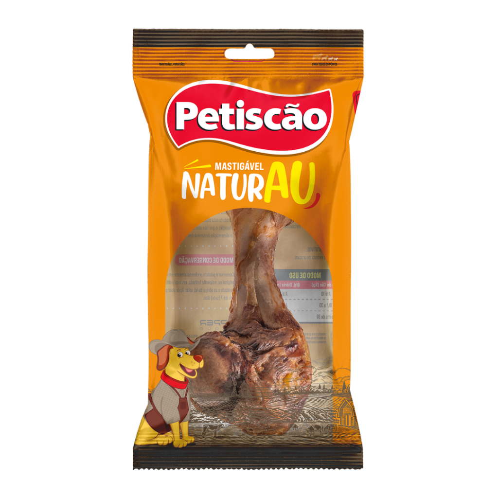 Petisco Osso Natural Mini Fêmur Defumado 1 Unidade - Osso suino para cães - petisco natural