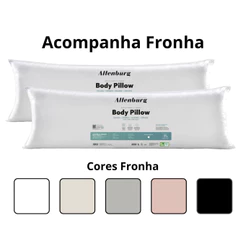 Kit Travesseiros de Corpo + Fronhas Body Pillow Altenburg Microfibra Antialérgico Original Varias Cores