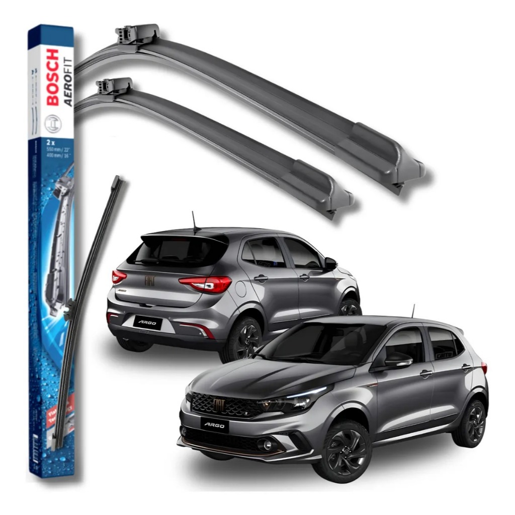 Kit 3 Palhetas Limpador Fiat Argo Drive 2017 2018 19 A 2022