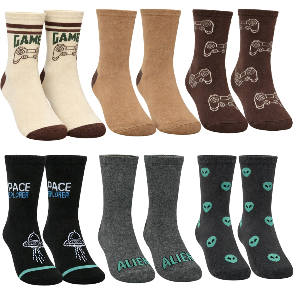 Kit 6x Pares Meias Infantil Algodão Menina Menino - Selene