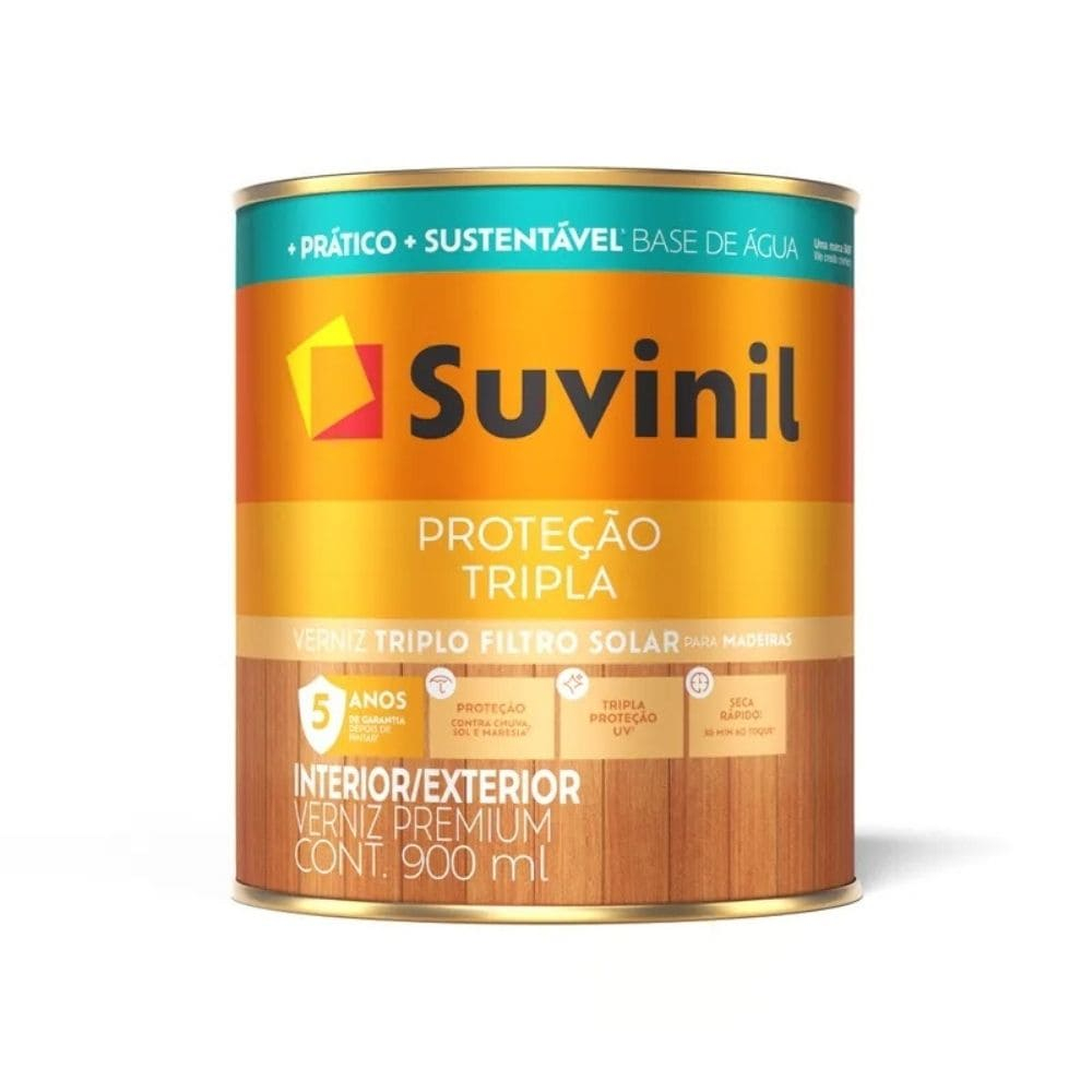 Verniz Brilhante Suvinil Proteção Tripla B. Agua 900ml