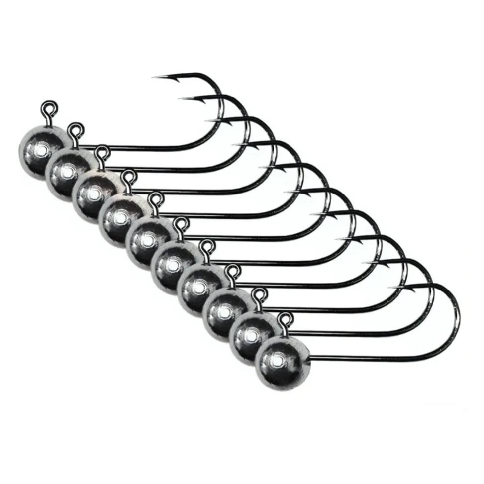 Kit 10un Anzol Jig Head 3[0 12g Pinnacle Isca Artifial Shad