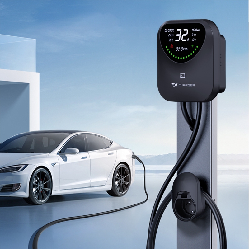 Carregador de EV 7KW Com Tela LCD de 2,8" IP65 à Prova d'água controle de APP