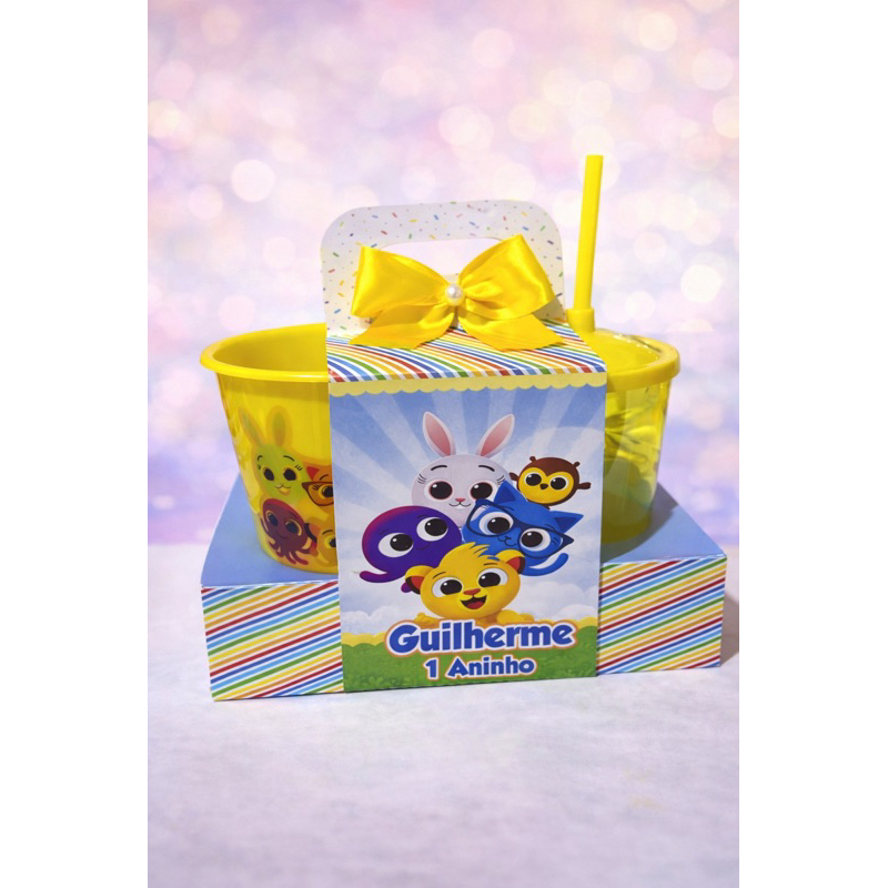 Kit Cinema Infantil Personalizado Lembrancinha Festa  Menino Balde Pipoca Copo Caixa Luxo