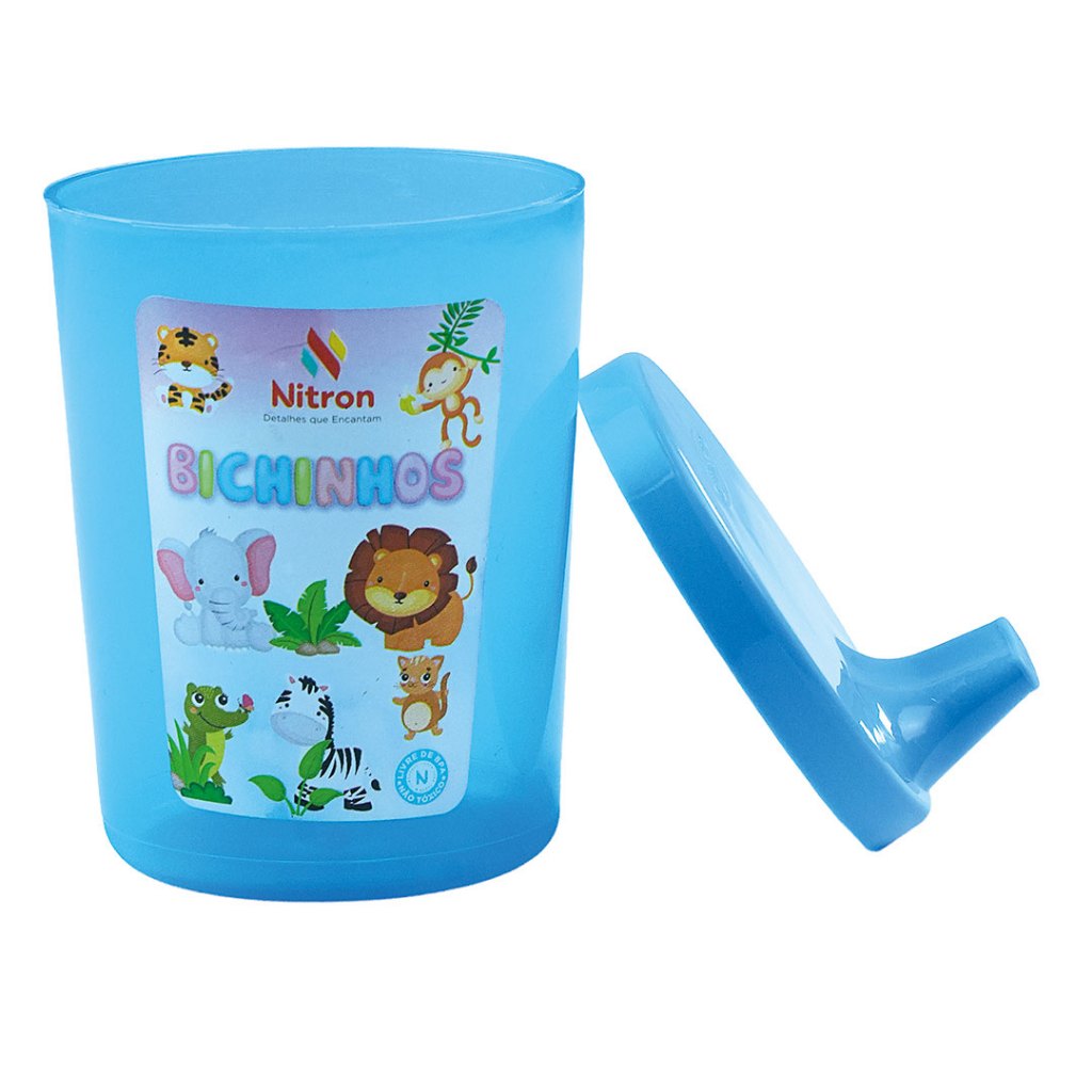 Copo Baby com Tampa Unitario 250 ml para Uso Doméstico Casa Organizada Prático e Funcional