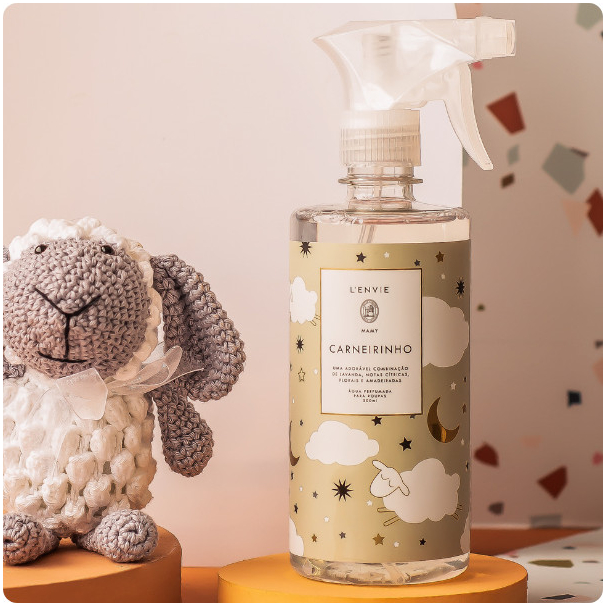 Kit Água Perfumada e Home Spray Mamy Carneirinho Infantil Lenvie