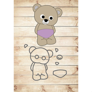 cortador ursinho urso 6cm em Oferta na Shopee