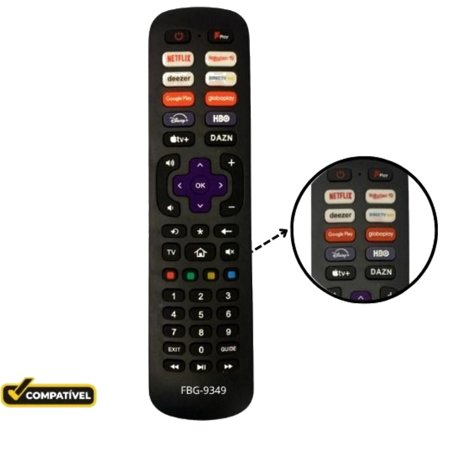 CONTROLE   UNIVERSAL COMPATIVEL  COM  TODAS TVS ROKU
