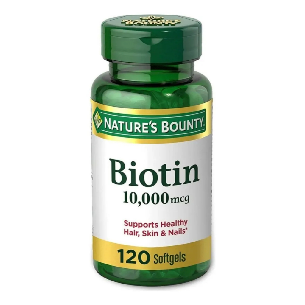 Biotin 10.000mcg 120 Caps Softgels Natures Bounty Biotina Cabelo Pele Unha Sem Sabor Vitamina B7 em Oferta na Shopee