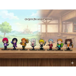 Kit 8 Totens Chibi - The Seven Deadly Sins (Nanatsu no Taizai)
