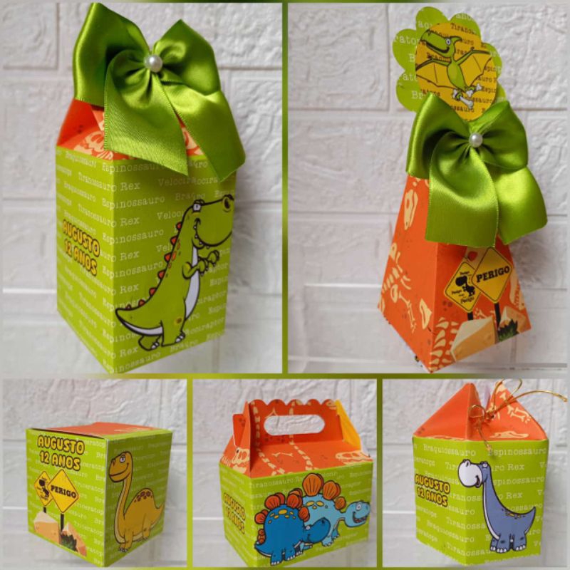 Kit Caixinhas Personalizadas Festa dinossauro | Lembrancinhas para Aniversário