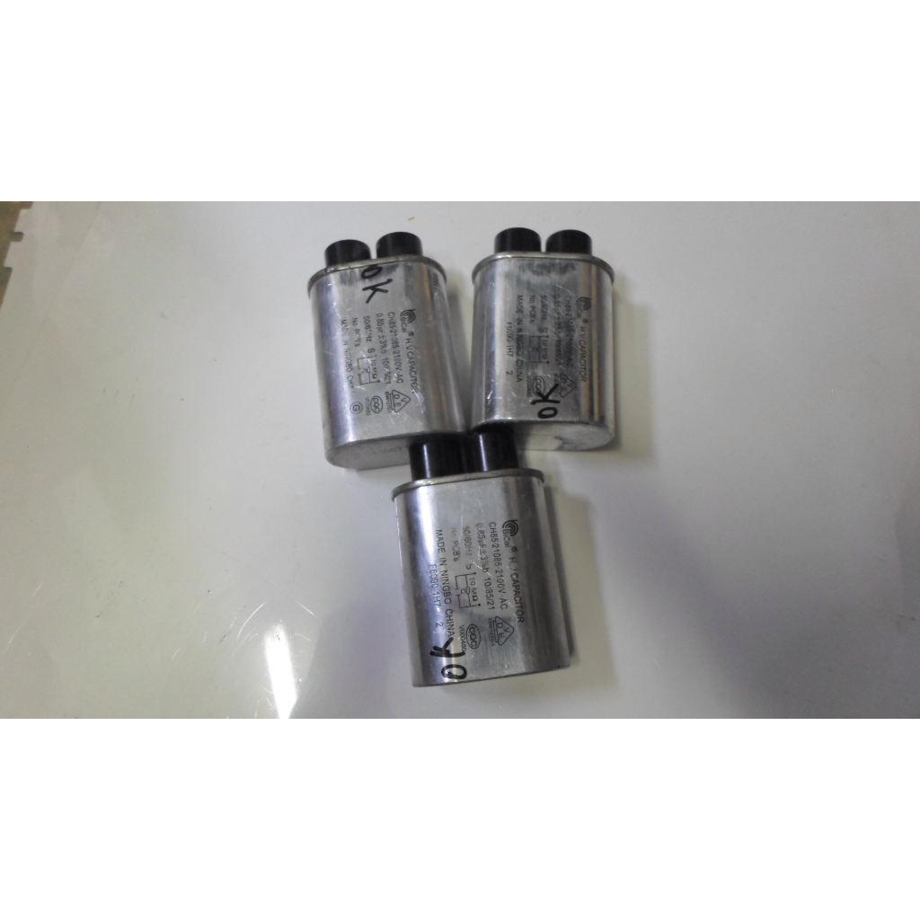 Kit 3 Peças Capacitor Alta Tensão 2100V 0,85uF Microondas USADO FAVOR LEIA