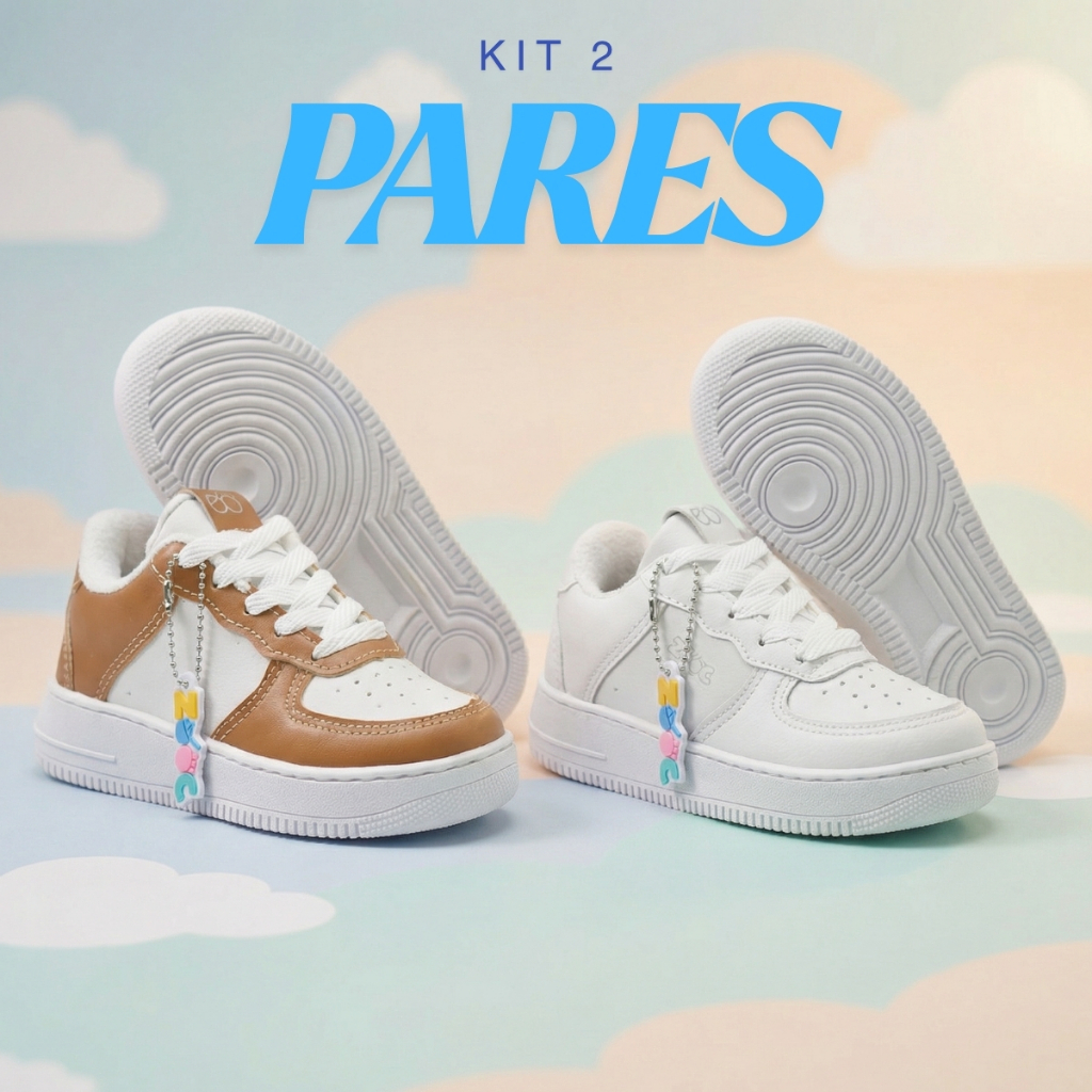Kit 2 Pares de Tênis Infantil Zooc - Antiderrapante e Confortável Para Atividades
