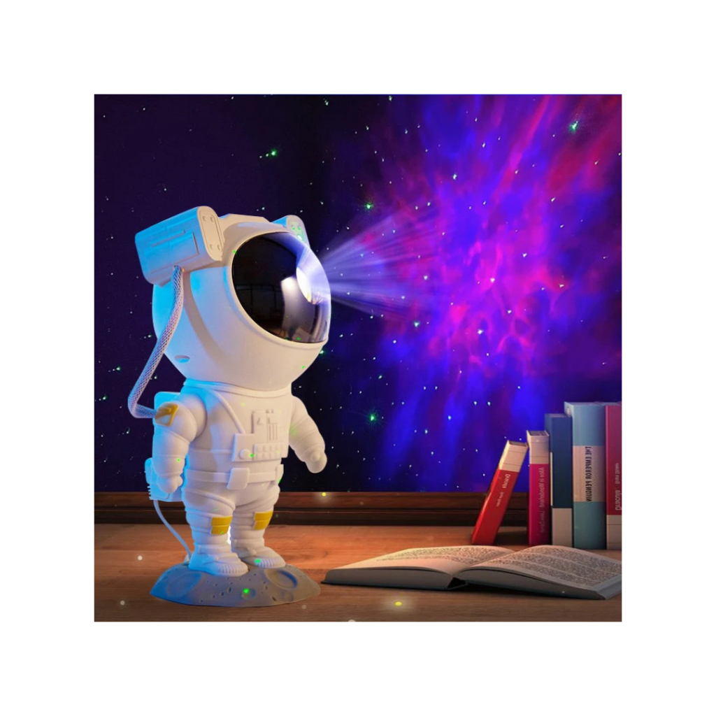 Luminária Astronauta Projetor Led Galaxia Nebulosa 110/220v