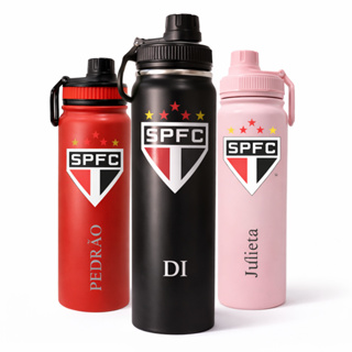 Garrafa Térmica Inox 800ml Personalizada Time São Paulo - Presente Torcedor/Futebol em Oferta na Shopee