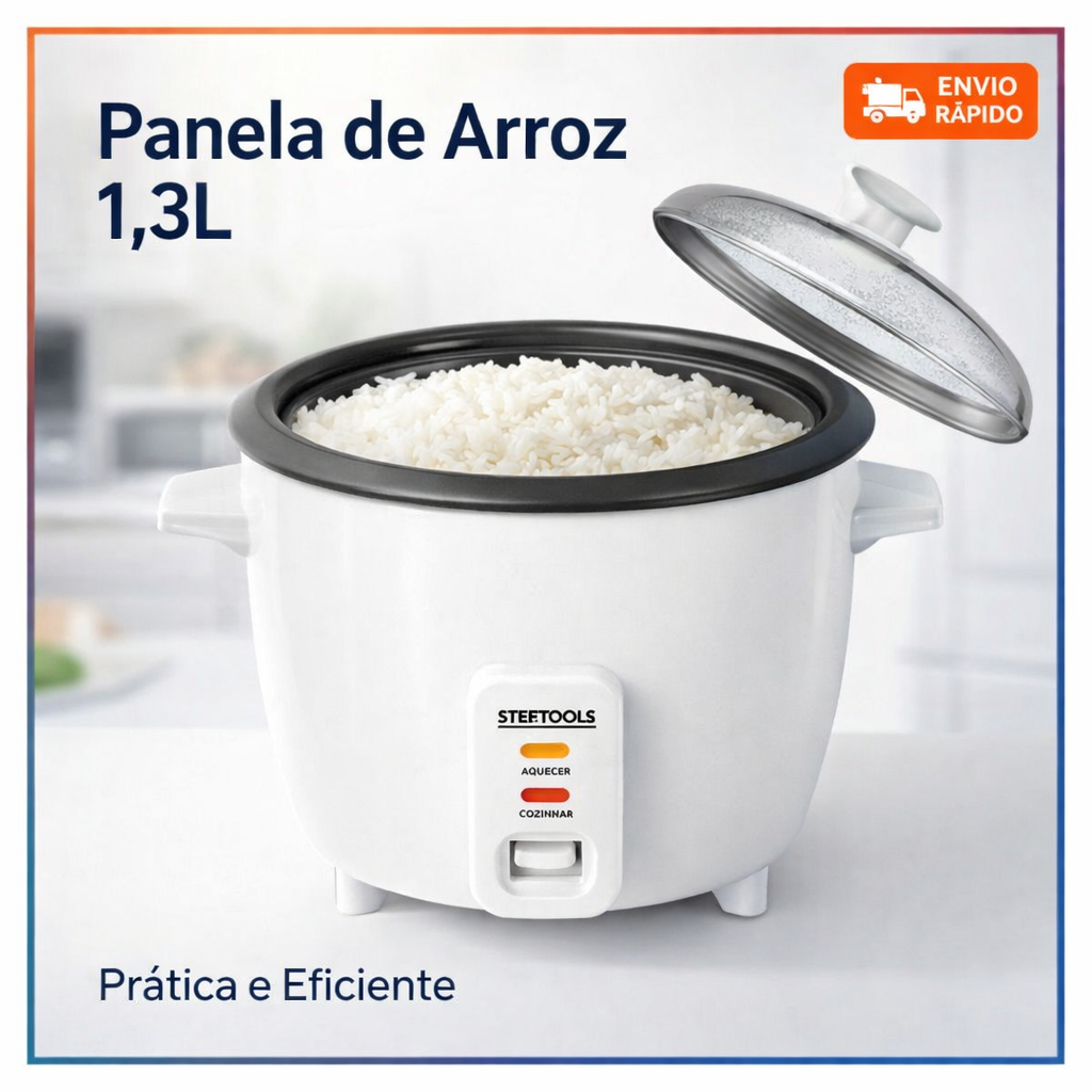 Panela Elétrica de Arroz 1,3L Branca 127v/ 220v