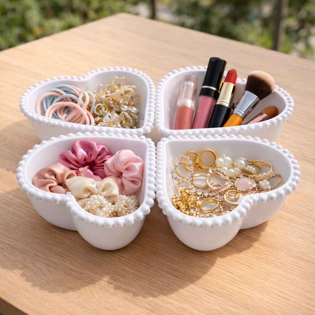 KIT C/10 CUMBUCAS CORAÇÃO PETISQUEIRA ACRÍLICO BRANCO 300ML PEARL/PÉROLA DELICADA E RESISTENTE — imagem 2 de 2