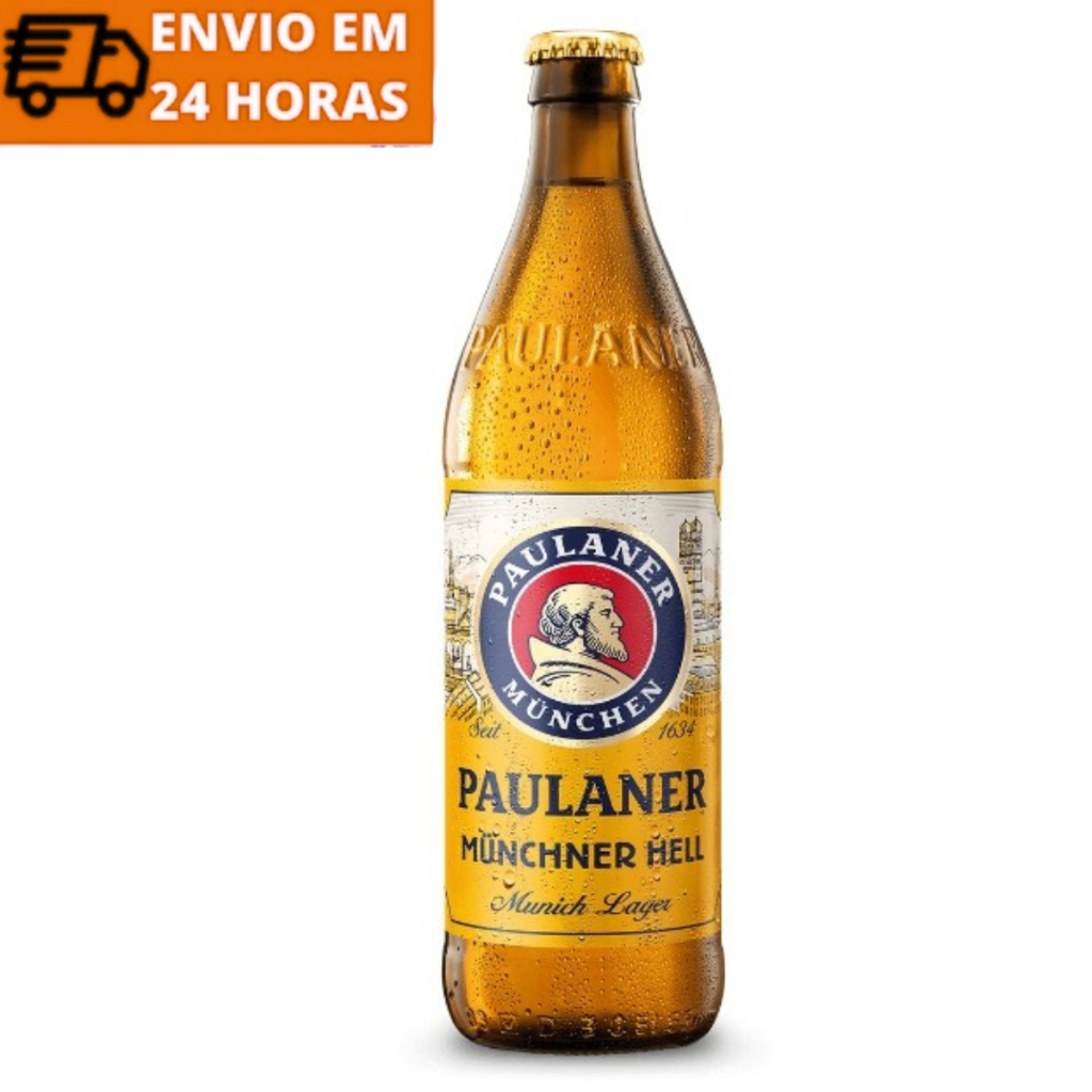Cerveja Paulaner Lager Munchner Hell Alemã Garrafa 500ml