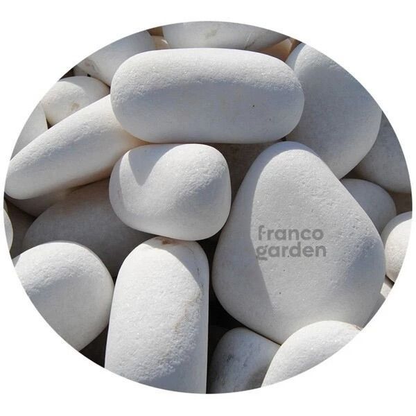 Pedra Seixo Branco Dolomita 5kg Direto da Fábrica Ideal para Decoração de Vasos e Jardins