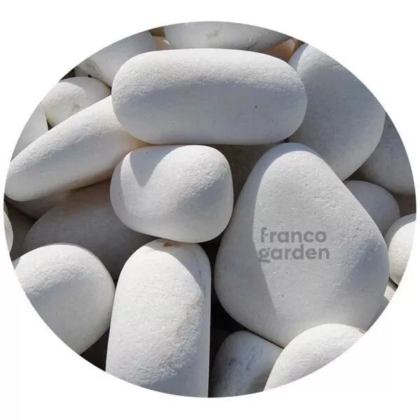 Pedra Seixo Branco Dolomita Para Decoração, Vaso, Caminho de Jardim e Canteiro N°1 N°2 e N°3