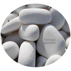 Pedra Seixo Branco Dolomita Para Decoração, Vaso, Caminho de Jardim e Canteiro N°1 N°2 e N°3