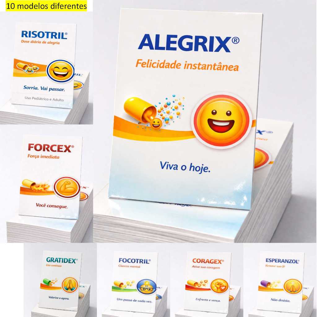 Tag Medicamentos da Alegria - Brinde para para Loja, Empresa e clientes