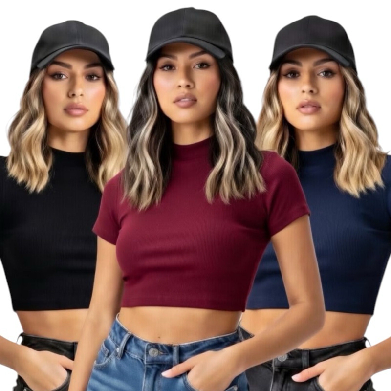 Blusa Feminina Ribana Canelada Cropped com Modelagem Confortável para Academia