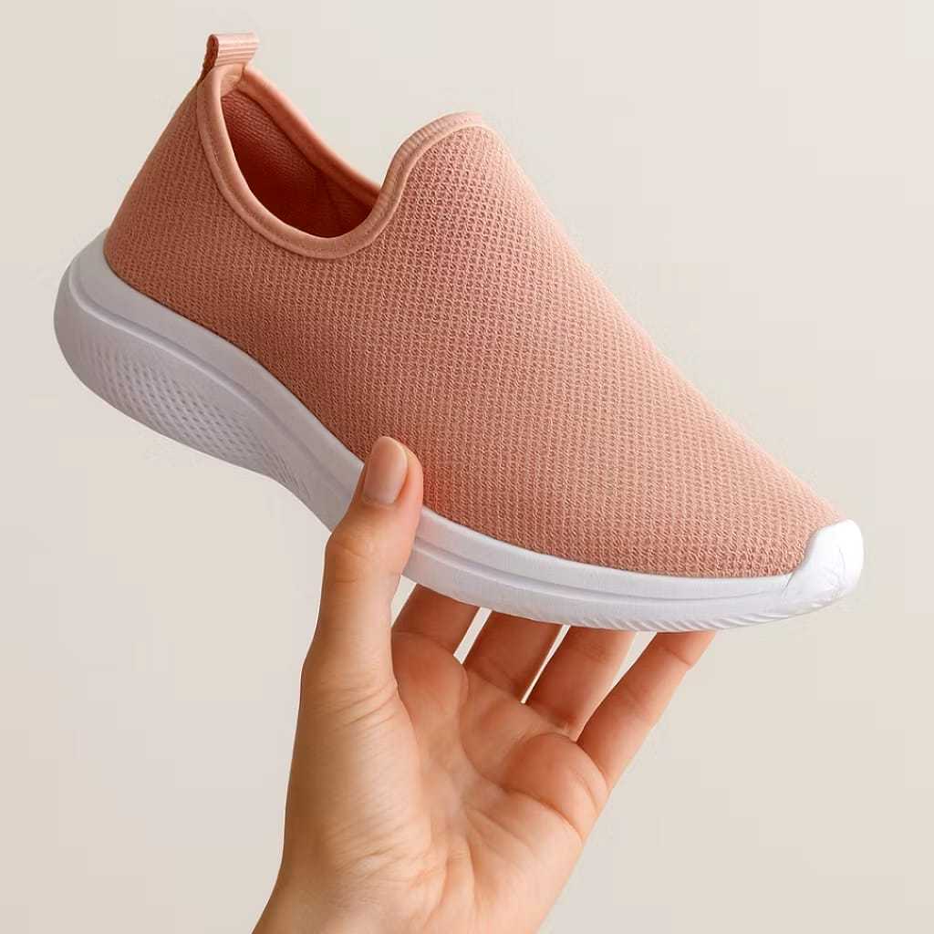 Lançamento Tênis Meia Feminino Calce Fácil Botinha Ortopédico Esportivo Casual confortável Academia Promoção