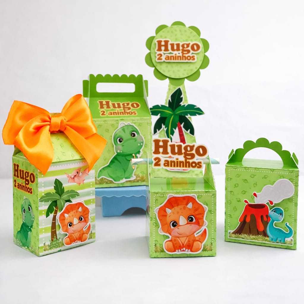 Kit Caixinhas Personalizadas Dinossauro Baby/Dino Baby/Lembrancinhas Dinossauro Baby/Festa Dinossauro Baby/Dinossauro
