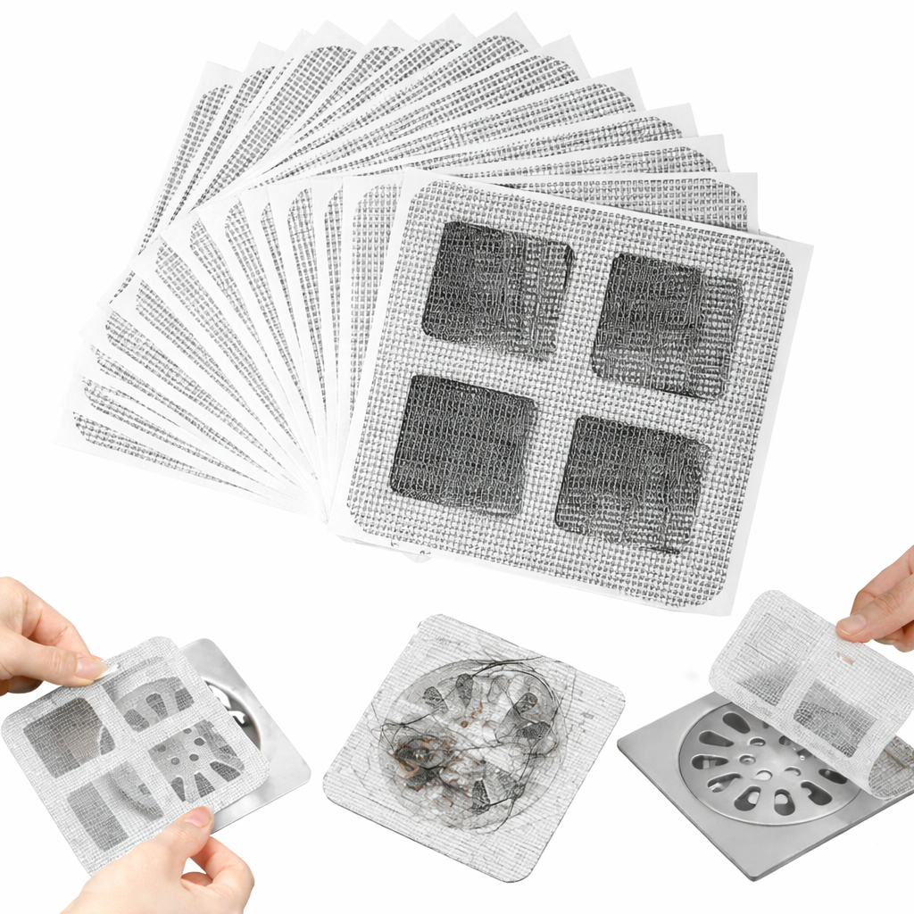 DAGUAN Kit Protetor De Ralo Banheiro Cozinha Tela Adesivo Prevenção de bloqueios