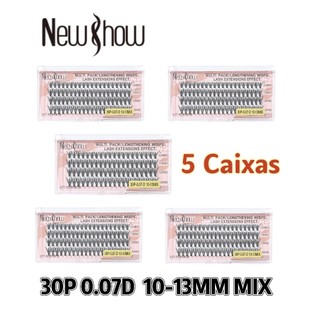 New Show 5Caixas/400 Unidades Números mistos Cílios Postiços 6D MINK 20P/30P/40P 10-13MIX…