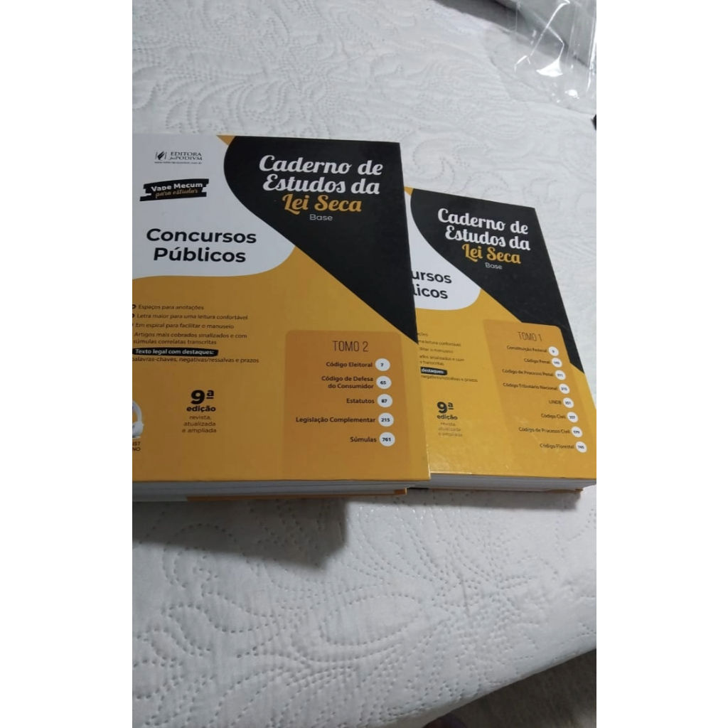 Caderno de Estudos da Lei Seca - Concursos Públicos - O Amarelinho - 9ª Edição