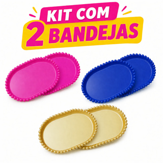 2 Bandejas Pérola 20 x 13cm Pegue e Monte Festa na Mesa Mini Table Kit provençal em Oferta na Shopee