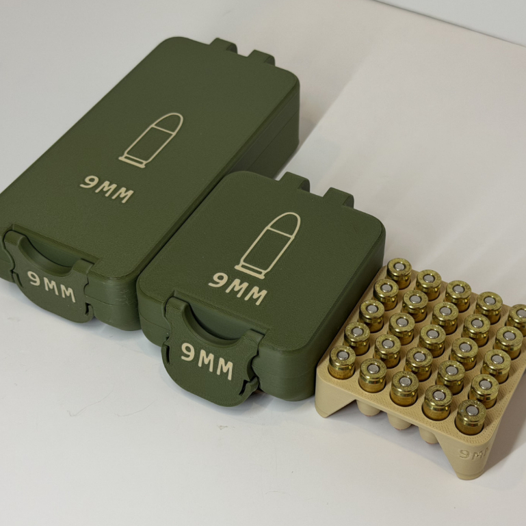 Caixa Estojo Munição 9mm - Caixa Protetora Porta Munição