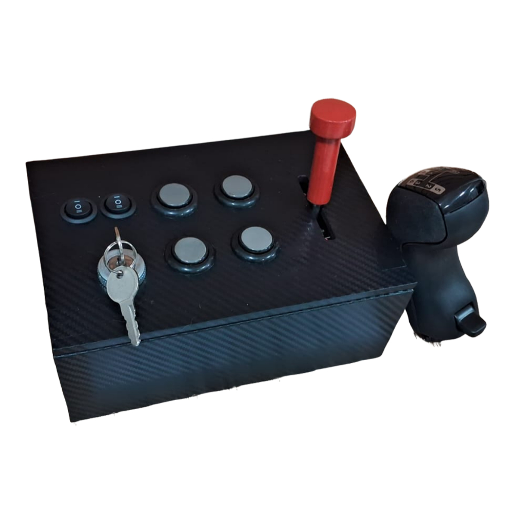 Painel Button Box 11 Funções + Chave de Ignição 2 Estágios + Manopla Scania G29 G920 G27 Ets2 Ats PC USB Mod31