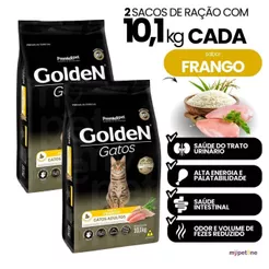 Kit 2 Ração Golden Fórmula Gatos Adultos Sabor Frango 10,1kg