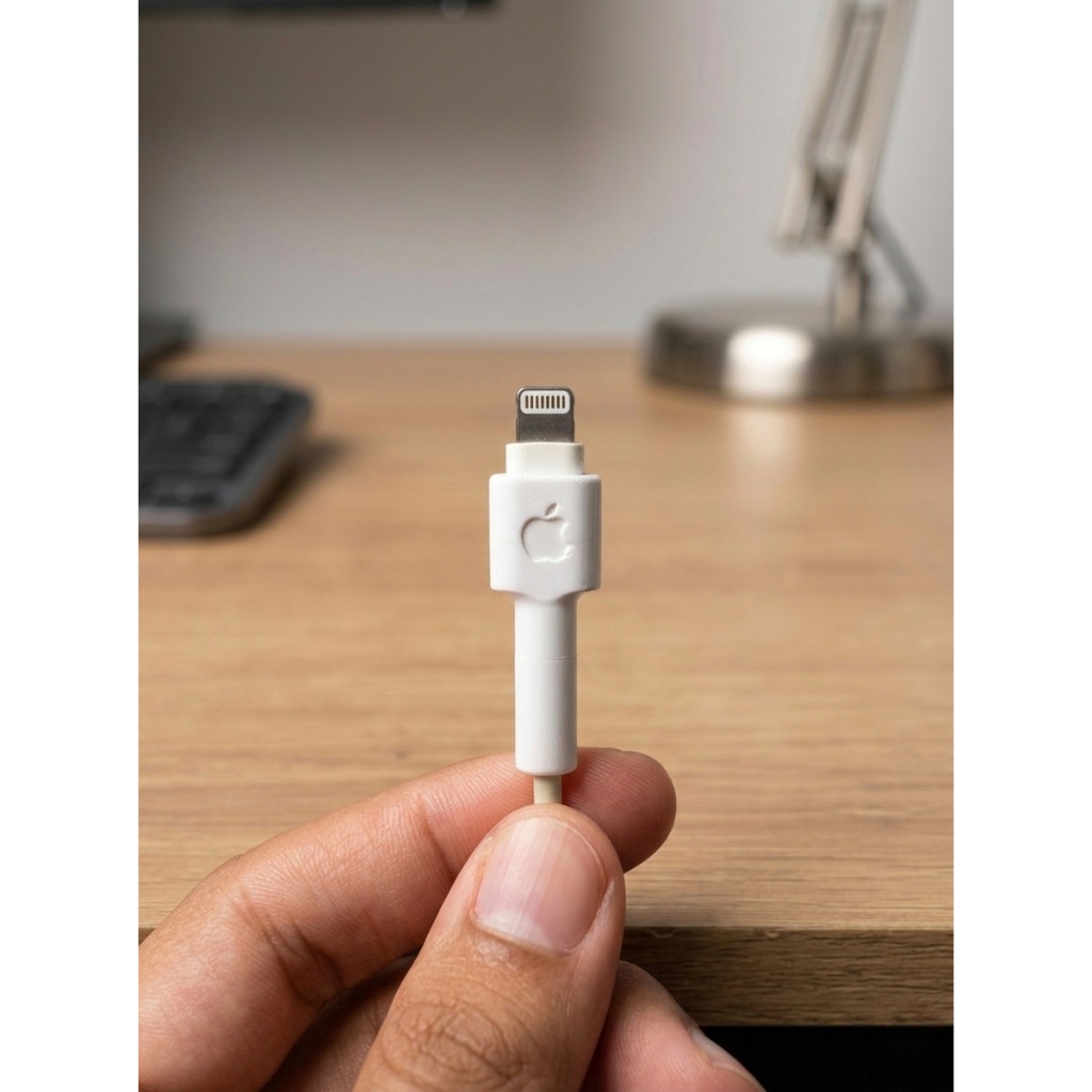 Par de Protetor de Cabo iPhone/iPad/MacBook com Logo Apple – Reforço Anti-Quebra para Cabo Lightning ou Tipo C