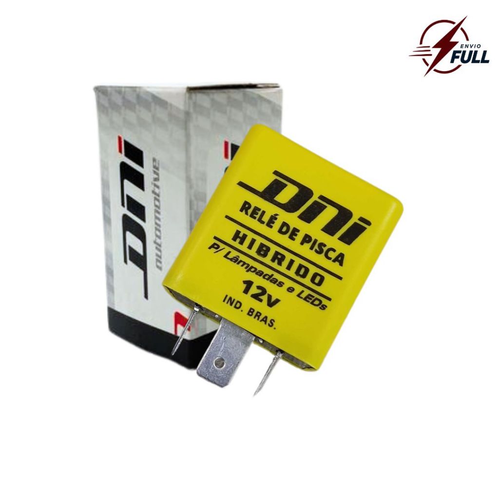 Rele Seta Pisca Led Híbrido 3 Terminais 12v 120W Para Carro Moto Caminhão Leve DNI1114