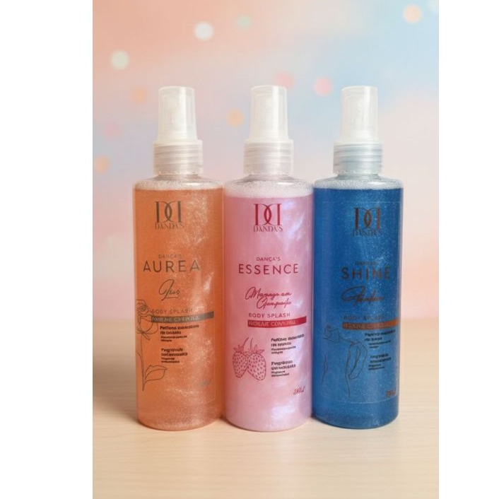 Body Splash Danda’s – Trio Perfumado Irresistível (AUREA, SHINE , ESSENCE)
