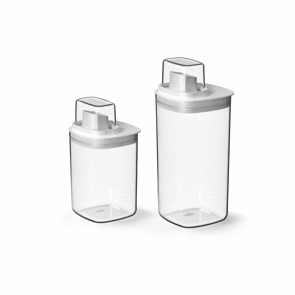 Kit 2 Dispenser Organizador de Sabão, Amaciante Quadrado Linha Flow - OU em Oferta na Shopee