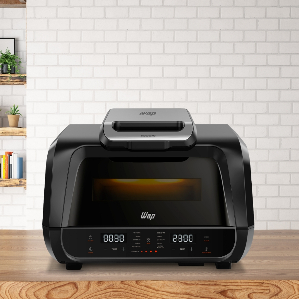 Air Fryer Smoker WAP 10L Digital 1700W Defumador Painel Touch 12 Funções Churrasco Sem Fumaça