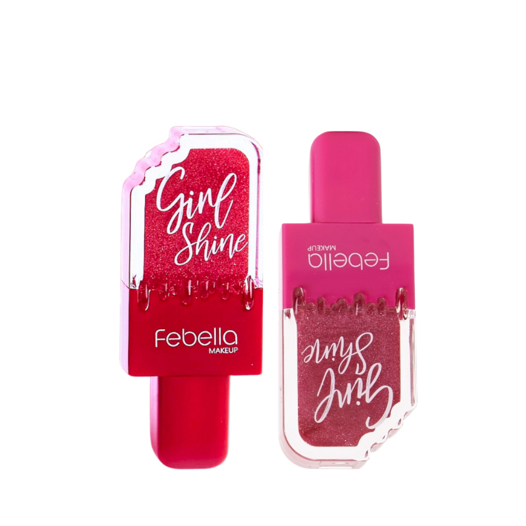 Kit 2 Gloss Girl Shine Febella – Brilho Intenso e Hidratação