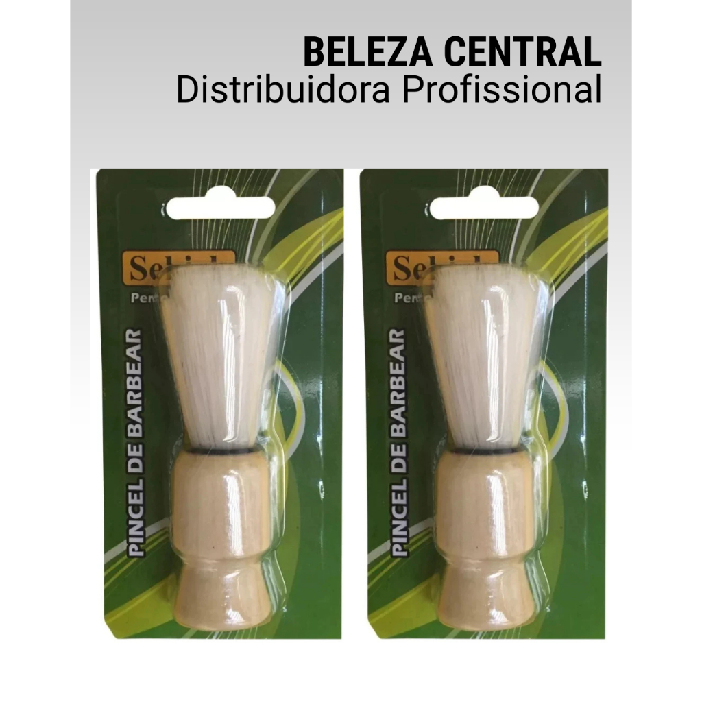 Pincel de Barba Barbear Cabo de Madeira Sekich Alta Qualidade / Promoção Beleza Central - 2 Unidades