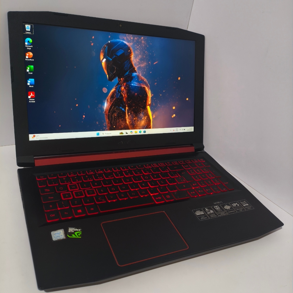 Notebook Acer Nitro 5 Core i5 7ª, GTX 1050, 16GB RAM, 512GB SSD NVMe, 15.6P FHD IPS, Windows 11