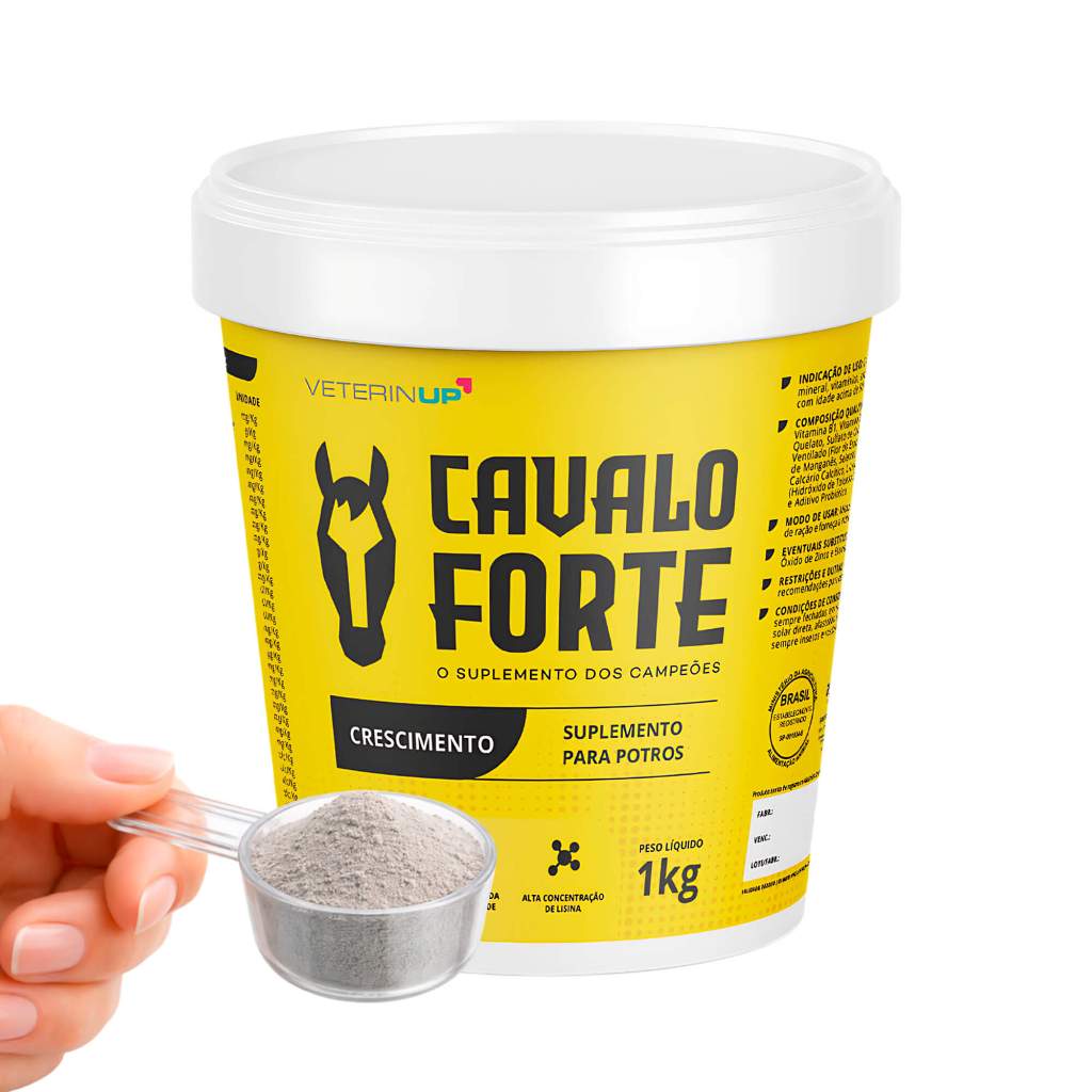 Cavalo Forte Crescimento 1kg - Acelerar o Crescimento Força e Estrutura do Potro