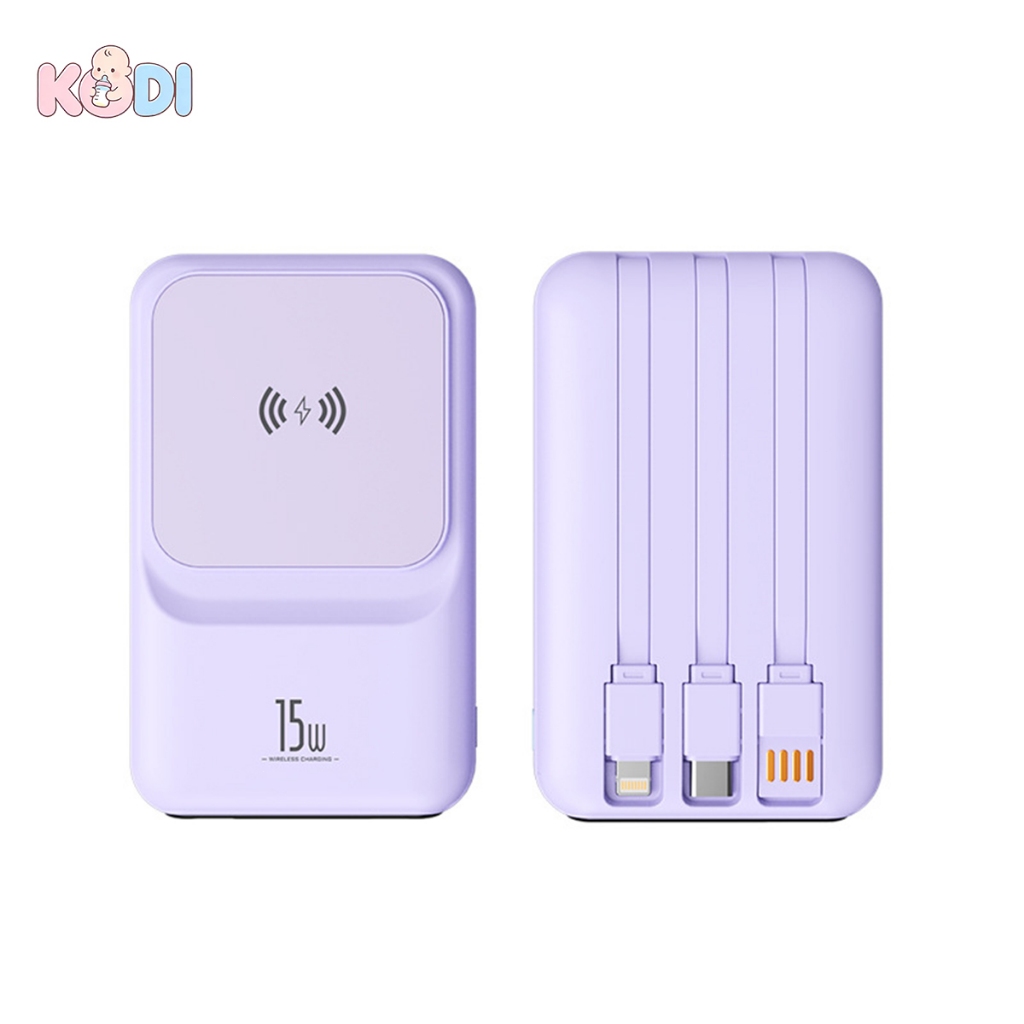 Carregador Portátil Magnético 10000mAh Carregamento Rápido 15W Sem Fio e Fio Type-C - A8