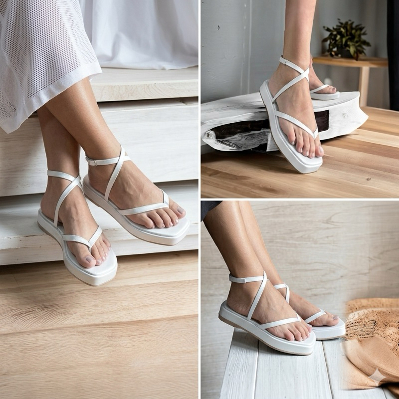 Sandalia Flatform Feminina Tiras Conforto estilosa(modelo Liza)