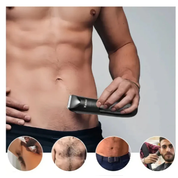Aparador de Pelos Corporais Kemei 1848 à Prova d'Água para Homens — foto 2
