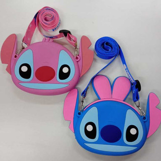 Bolsa de Silicone Stitch e Personagens | Bolsa Infantil Divertida, Acessório Colorido, Compacta | Alça Ajustável