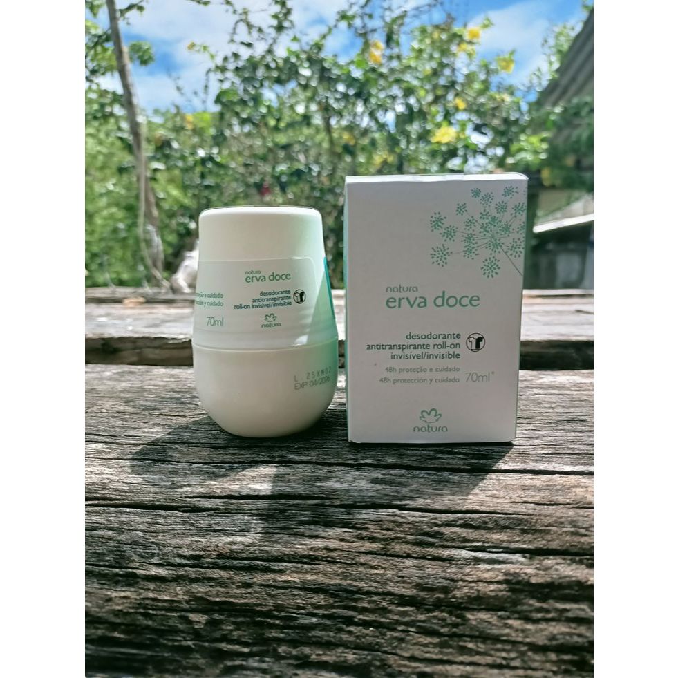 Desodorante Antitranspirante Roll-on Natura Erva Doce 70ml - Proteção e Cuidado